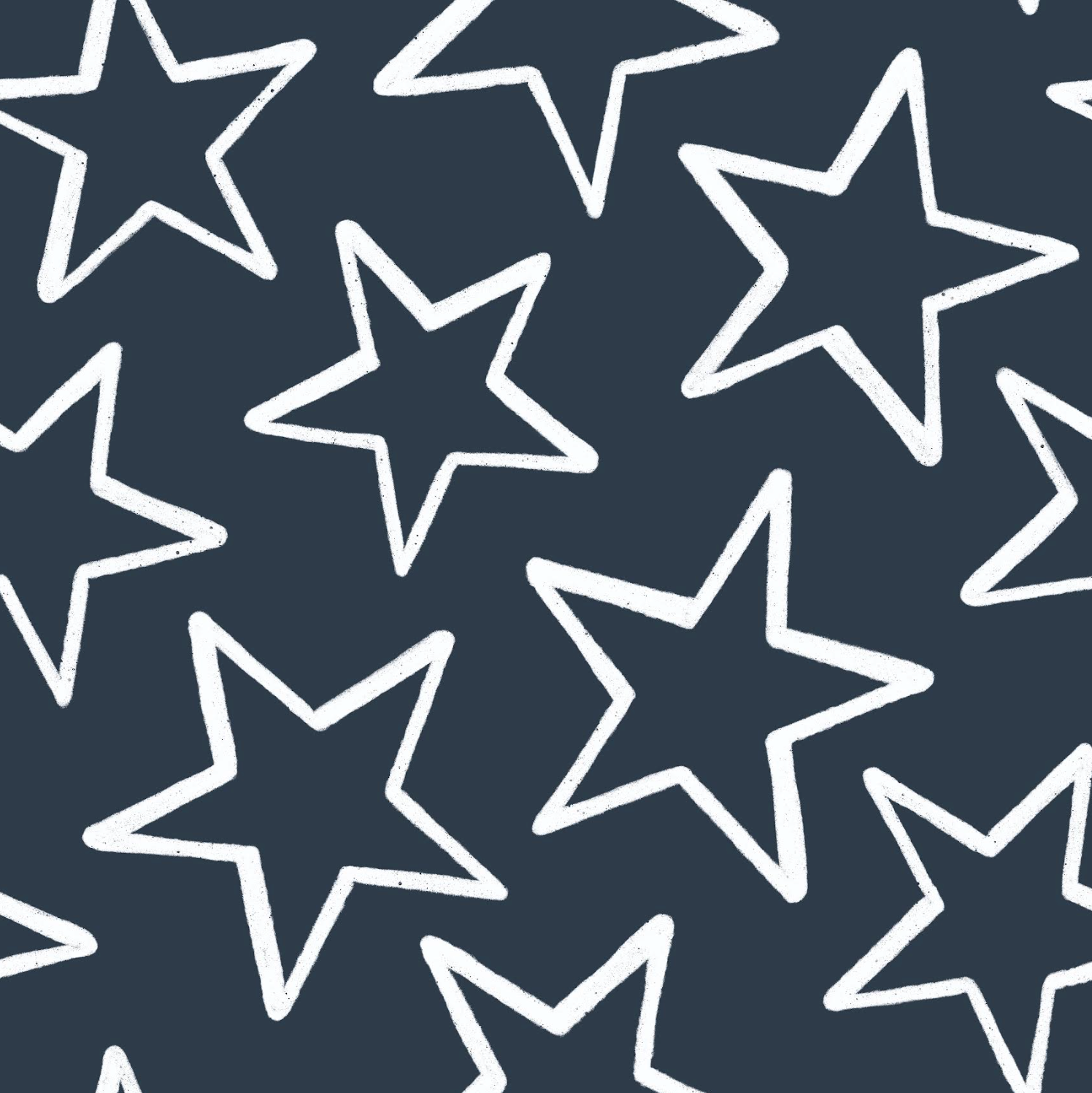 Pattern of white stars on a dark blue background