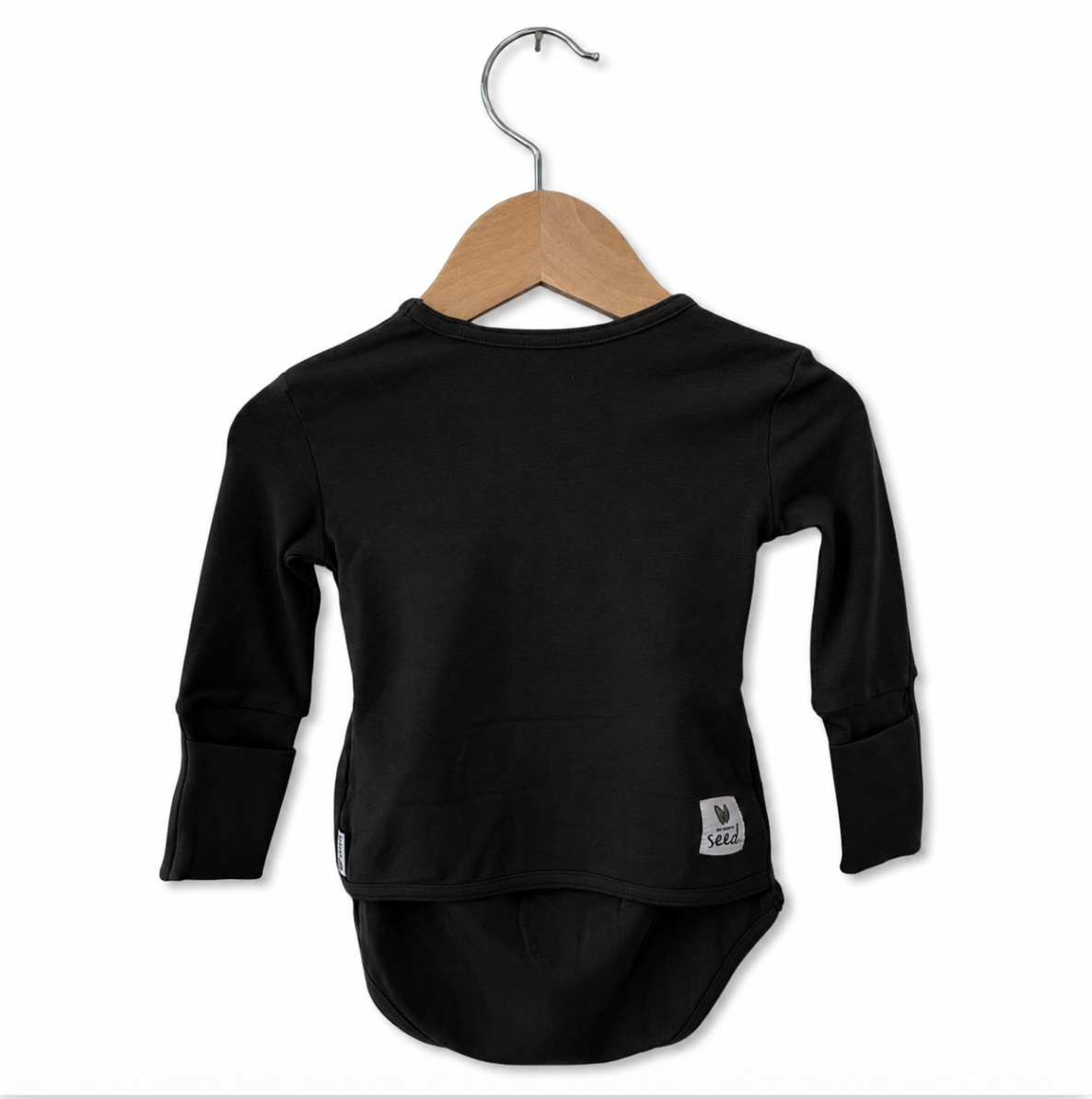 Black Snuggle Bug Long Sleeve Bodysuit