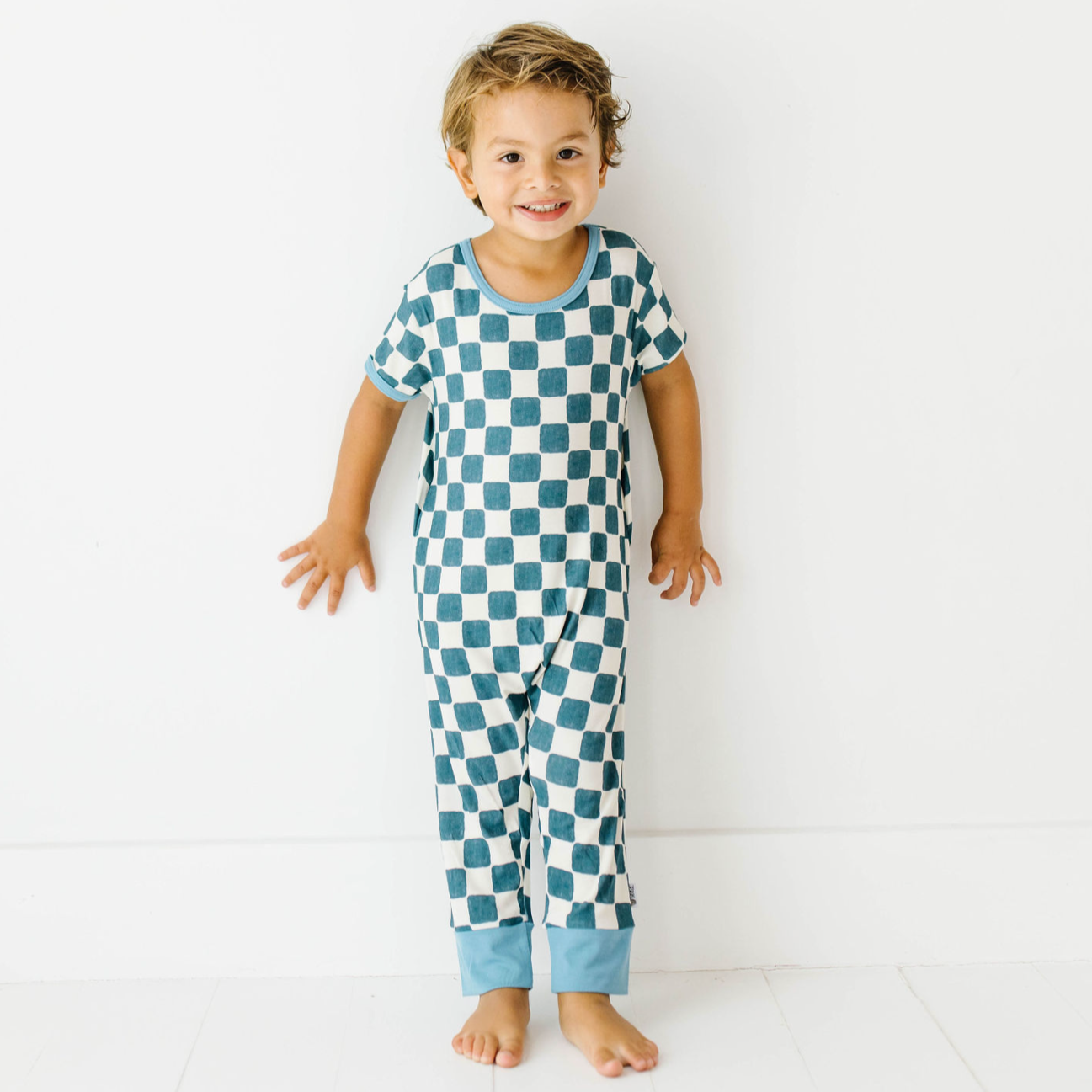 Checker Me Out Short Long Romper