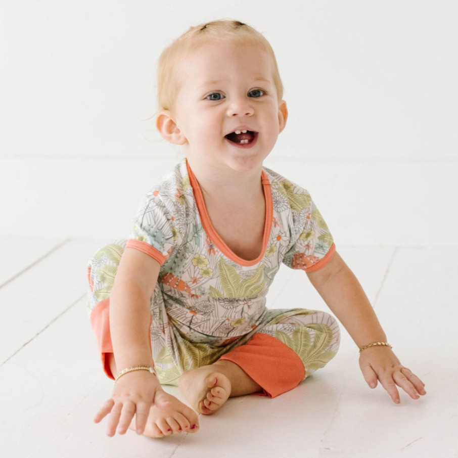 Prickly Petals Short Long Romper