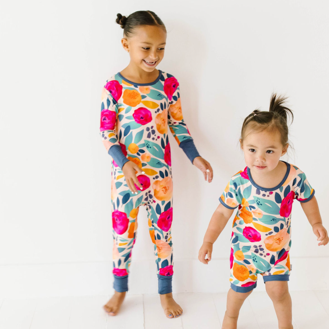 In Full Bloom Kid's Day to Night Romper Luxe Edition | Cotton Bamboo Blend