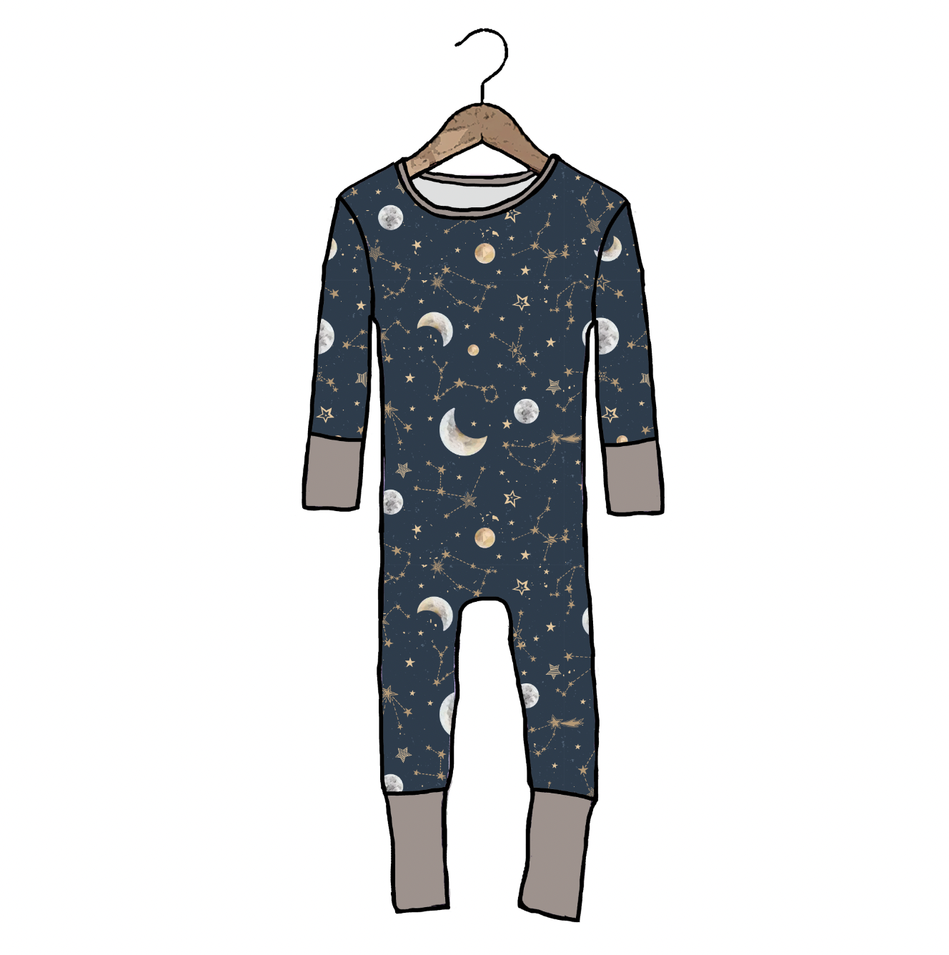 Starry Night Kid's Day to Night Romper