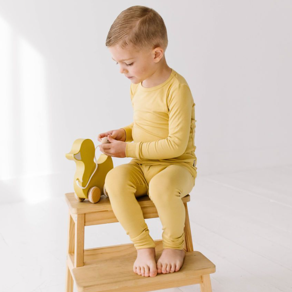 Honeycomb Mini Ribbed Two Piece Jammie Set (18-24 mth- 5T)