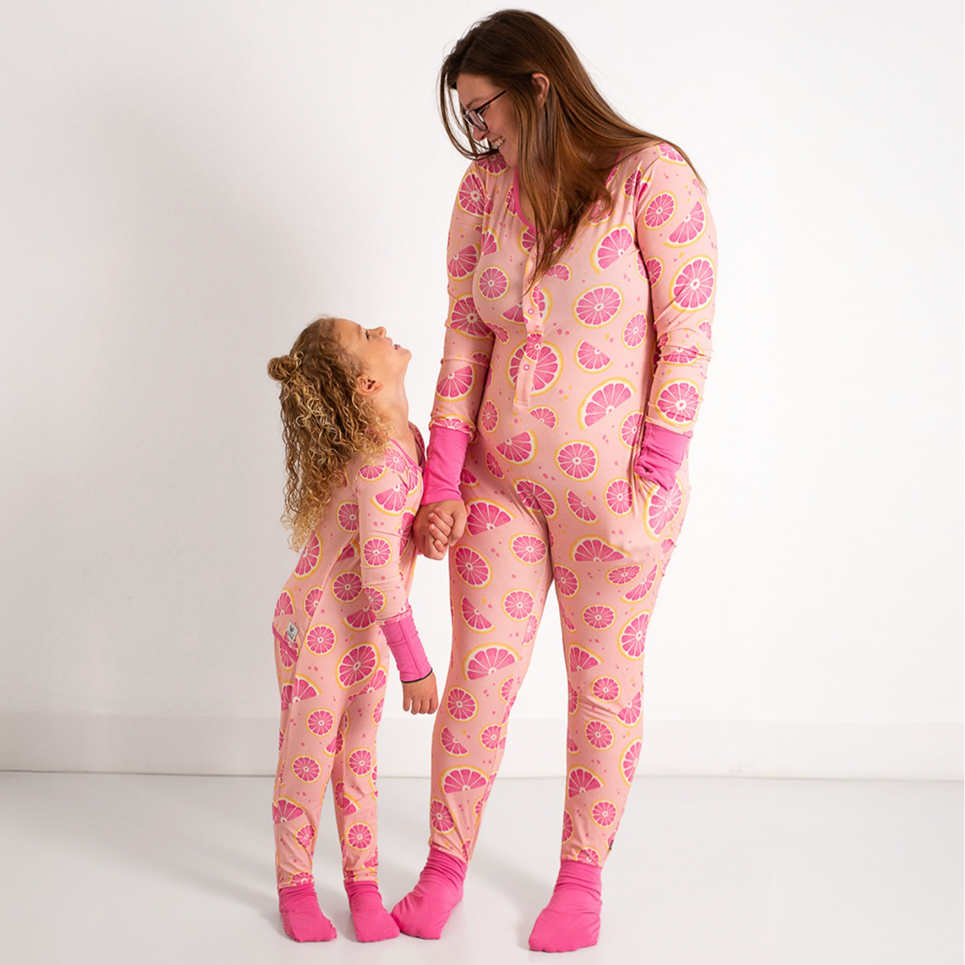 Grapefruit For You At Your Leisure Snap Down Adult Romper