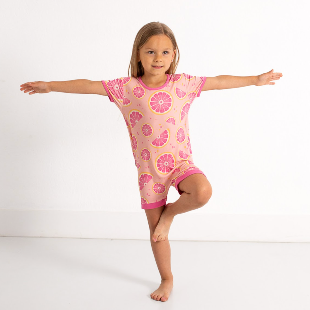 Grapefruit For You Shorty Romper