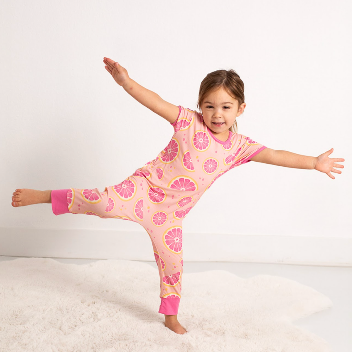 Grapefruit For You Short Long Romper