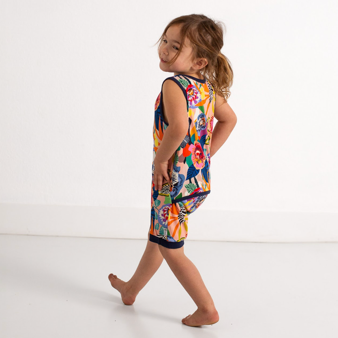 Fiesta Floral Sleeveless Shorty Romper