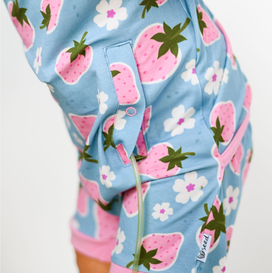 Strawberry Fields Adaptive Tube Access Shorty Romper
