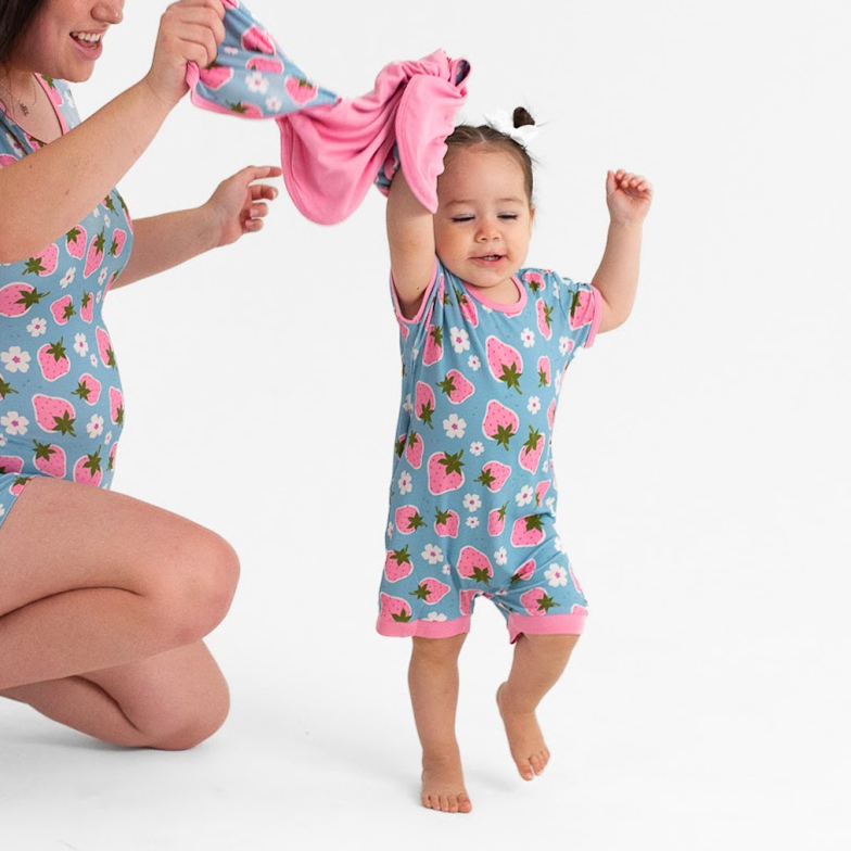 Strawberry Fields Shorty Romper