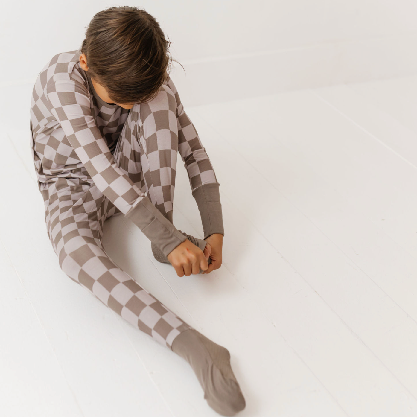 Cocoa Check Kid's Day to Night Romper