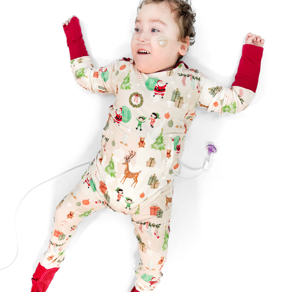 Jolly Jingles Adaptive Tube Access Day to Night Romper