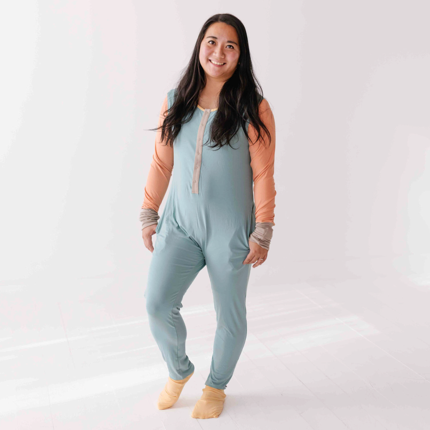 Blush and Breeze At Your Leisure Snap Down Romper