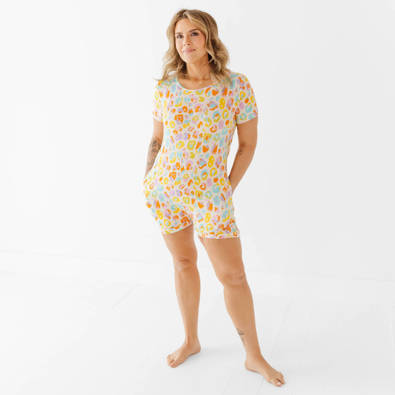 Color Me Wild Adult Shorty Romper Luxe Edition | Cotton Bamboo Blend