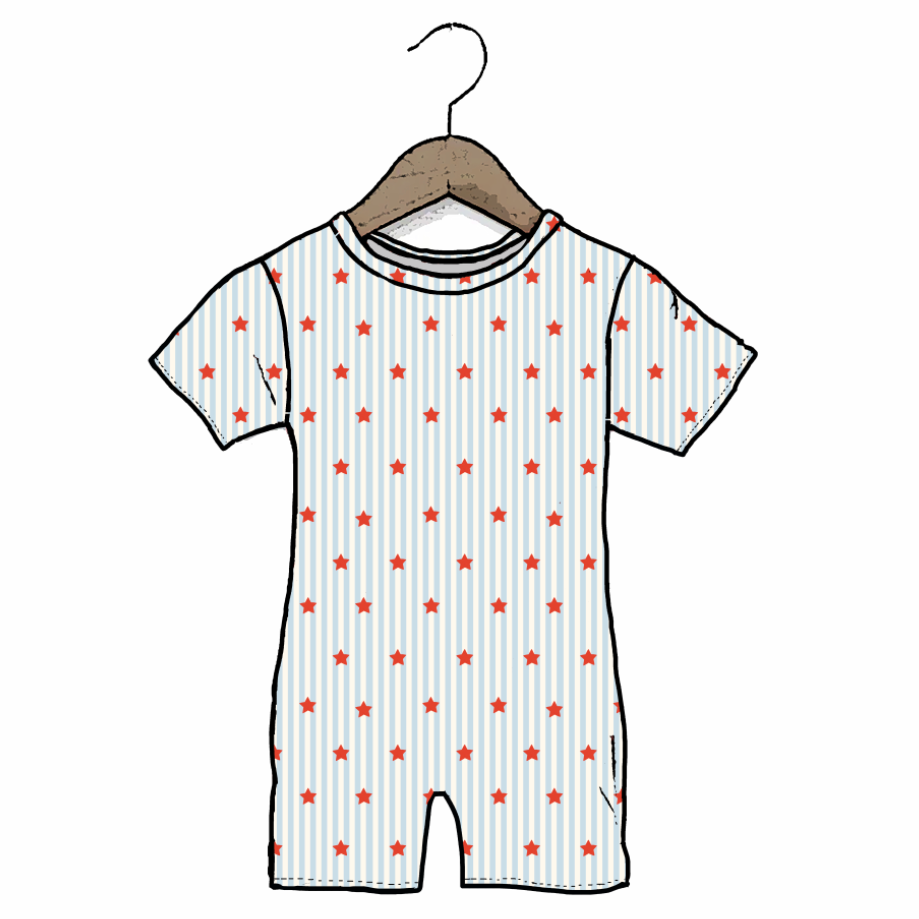 Stars & Stripes Adult Shorty Romper