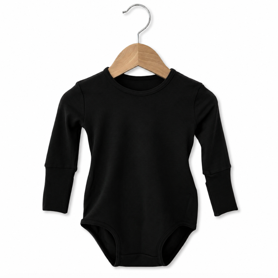 Black Snuggle Bug Long Sleeve Bodysuit
