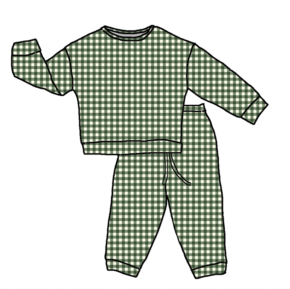 Mistletoe Gingham Long CALM CLOUD™ Set