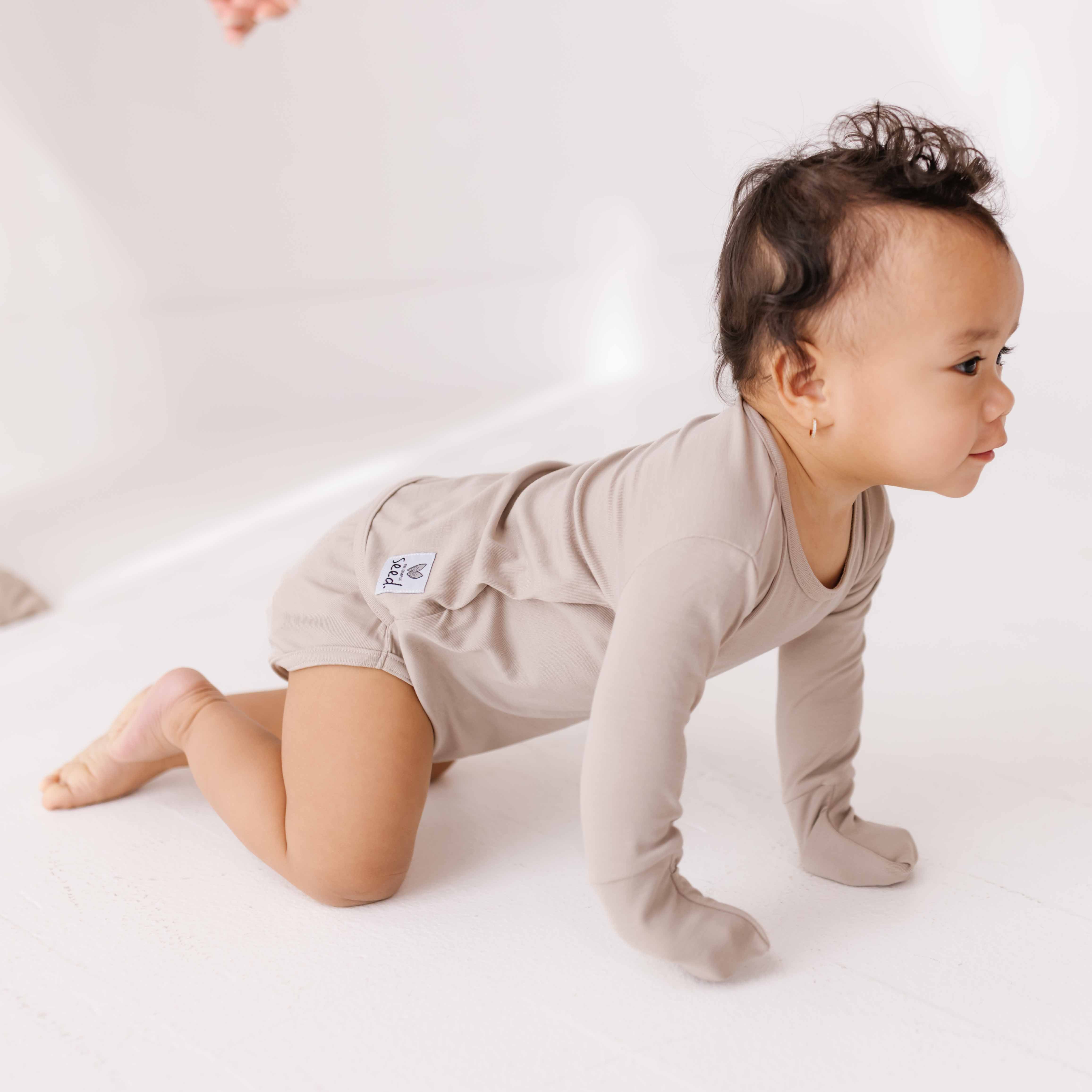 Taupe Snuggle Bug Long Sleeve Bodysuit