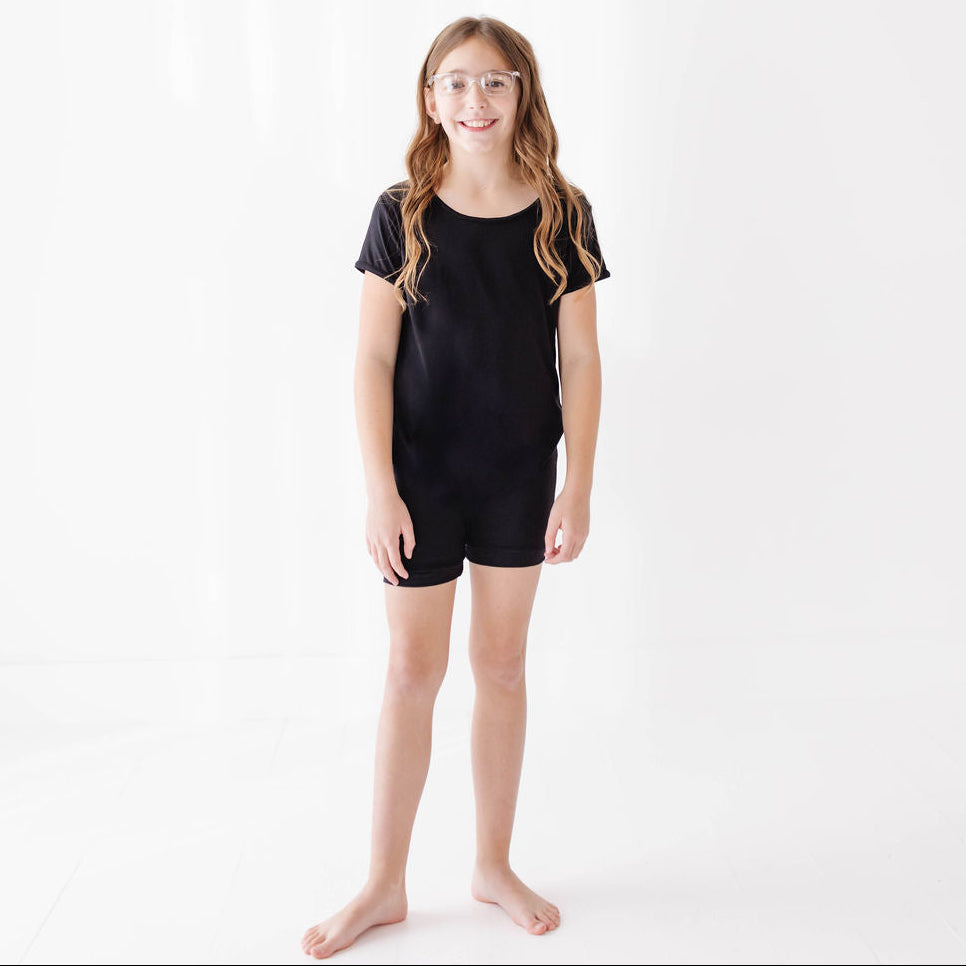 Black Kid's Shorty Romper