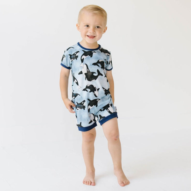 Save the Whales Shorty Romper