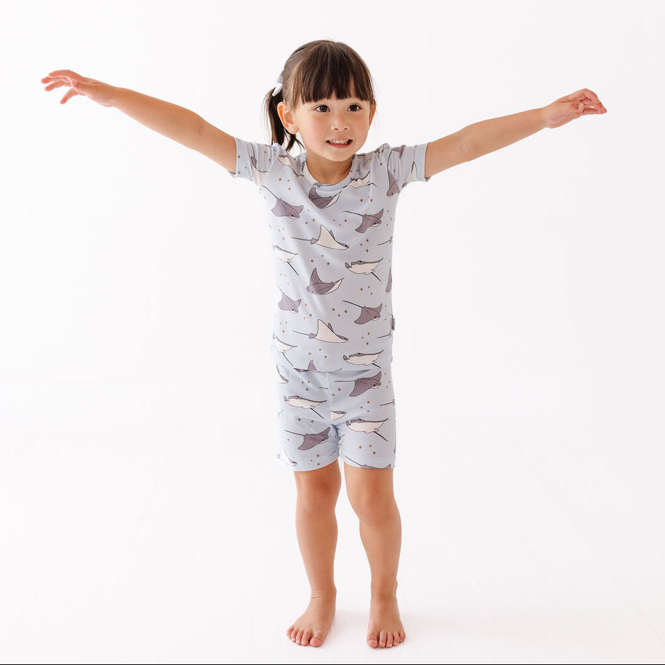 Stingray Stars All Wrapped Up Kid's Short Two-Piece Set