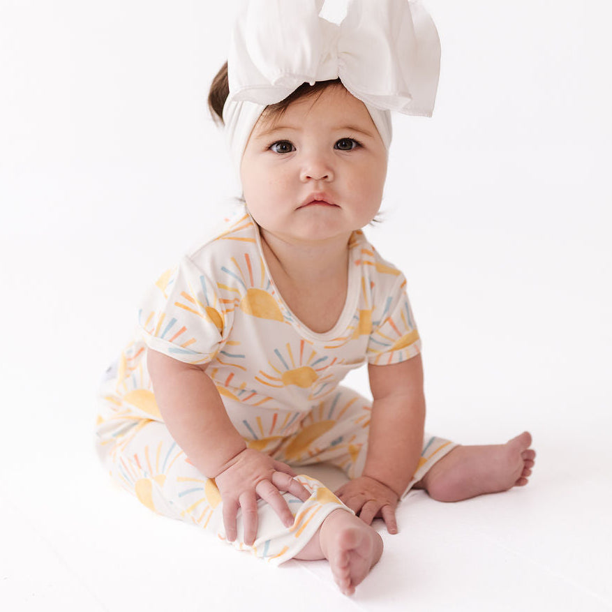 You Are My Sunshine Short Long Romper Luxe Edition | Cotton Bamboo Blend