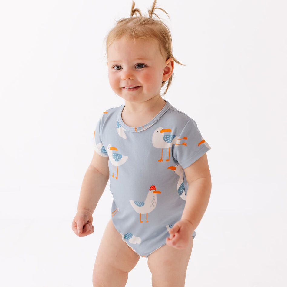 Gulls Just Want To Have Fun Short Sleeve Snuggle Bug Bodysuit