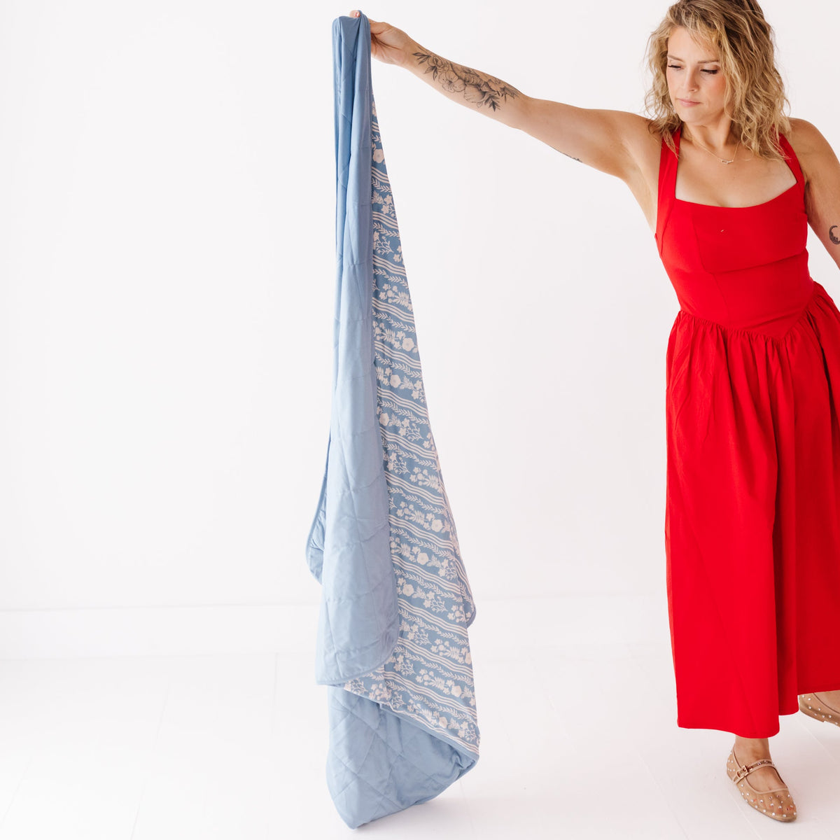 Whimsy Blue Luxe Plush Nuzzle Blanket
