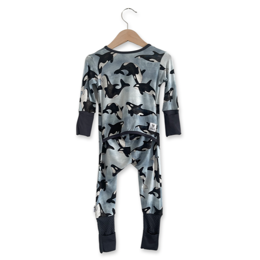 Save the Whales Kid's Day to Night Romper