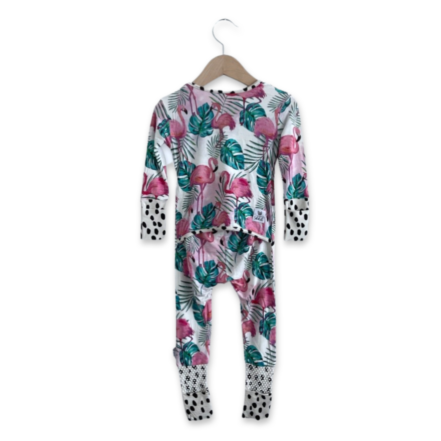 Flamingo with Pebbles At Your Leisure Essential Adult Romper