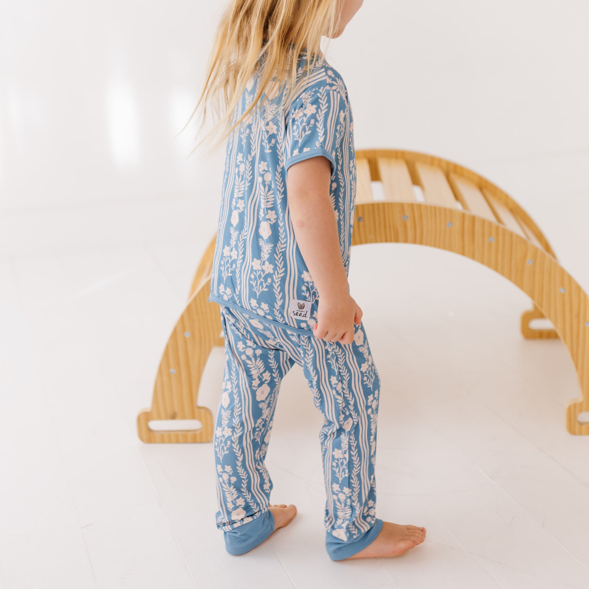 Whimsy Blue Short Long Romper