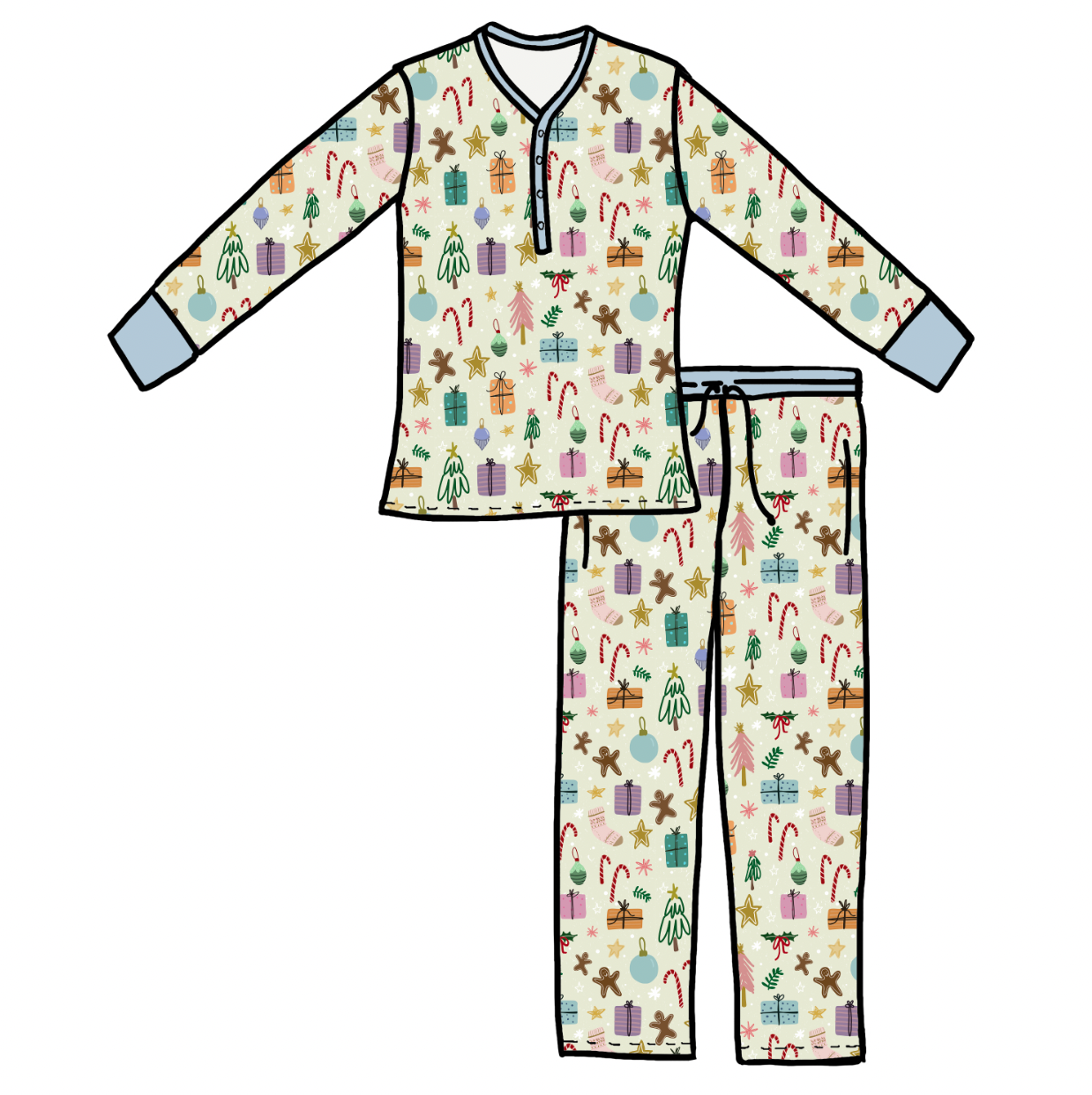 Oh What Fun It Is Women's Long Sleeve Two Piece Set