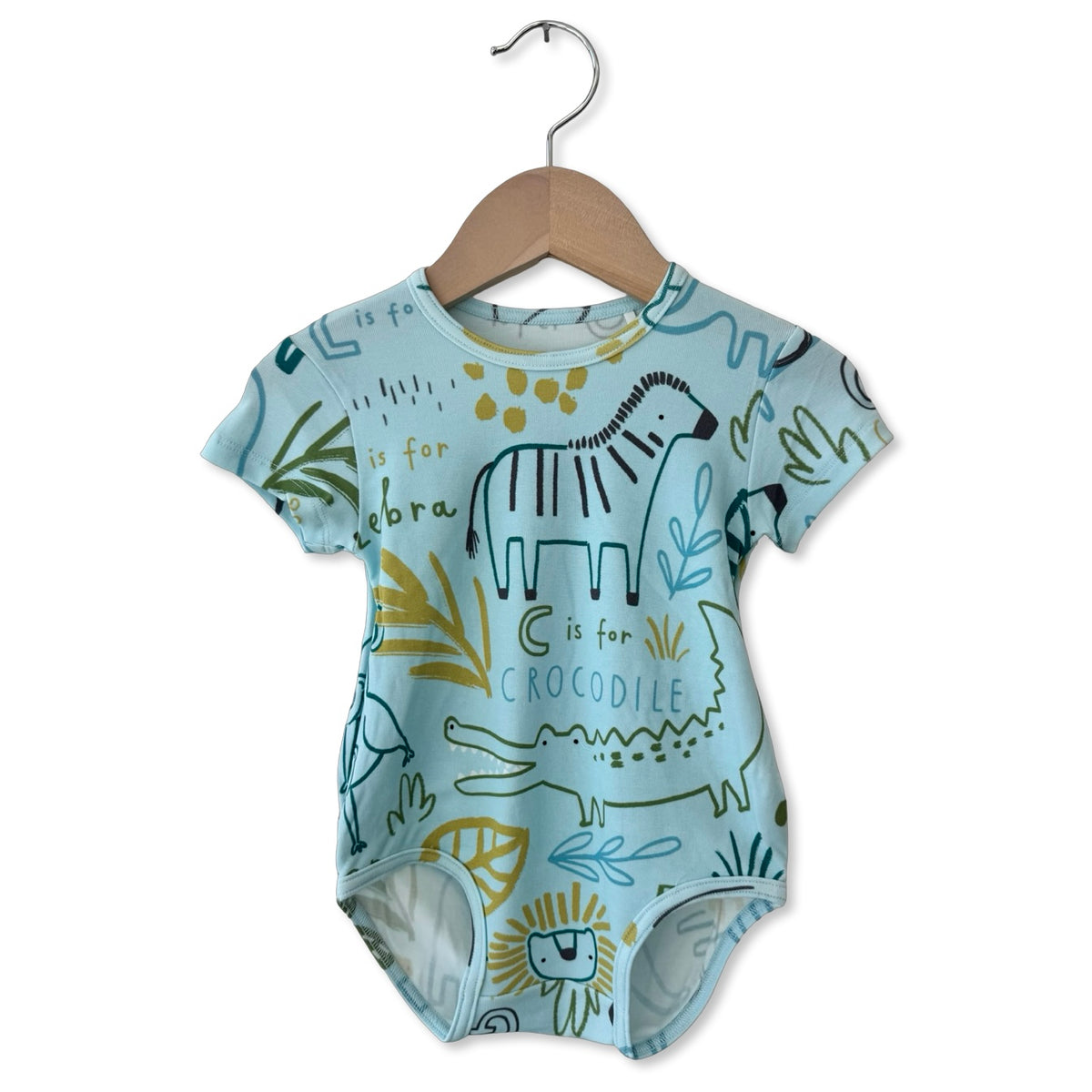 A to Zebra Short Sleeve Snuggle Bug Bodysuit