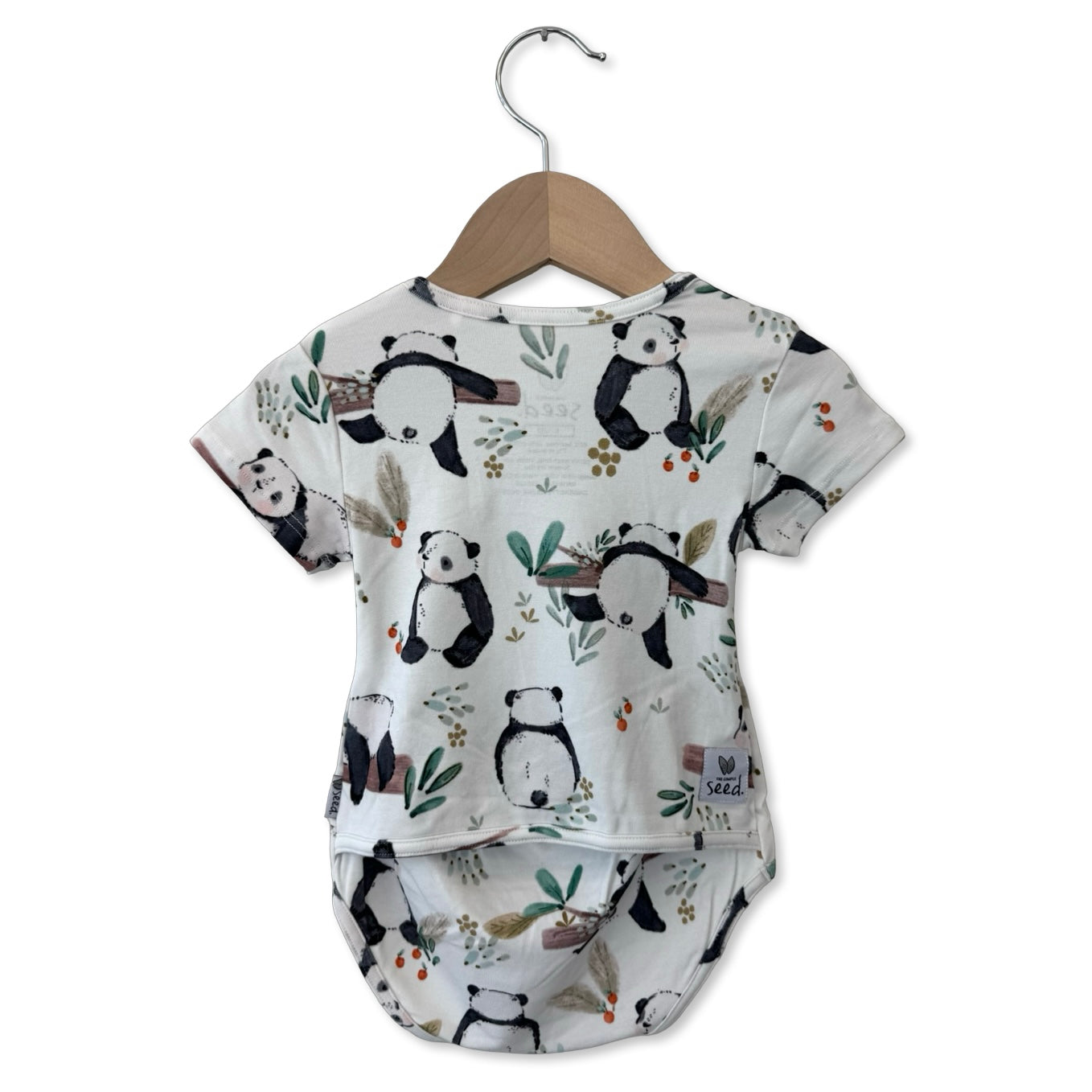 Panda Pals Short Sleeve Snuggle Bug Bodysuit