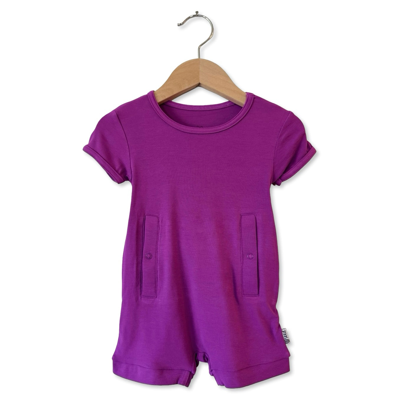 Grape Juice Adaptive Tube Access Shorty Romper
