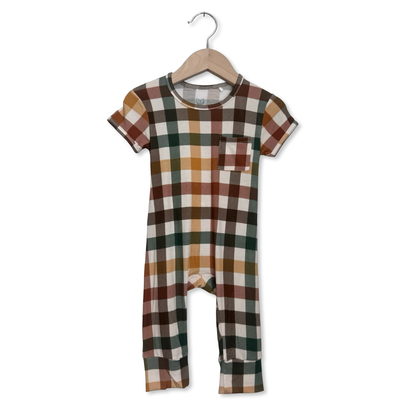Autumn Plaid Short Long Romper