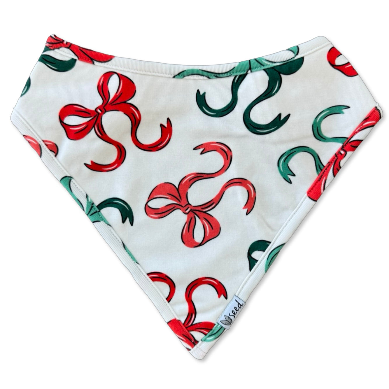 Bows of Holly Bandana Bib