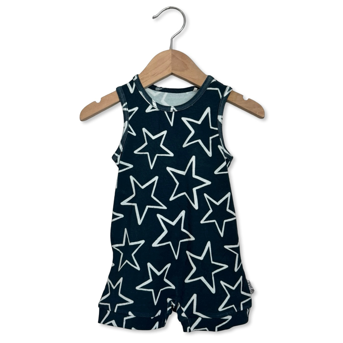 Star-Spangled Sleeveless Shorty Romper Luxe Edition | Cotton Bamboo Blend