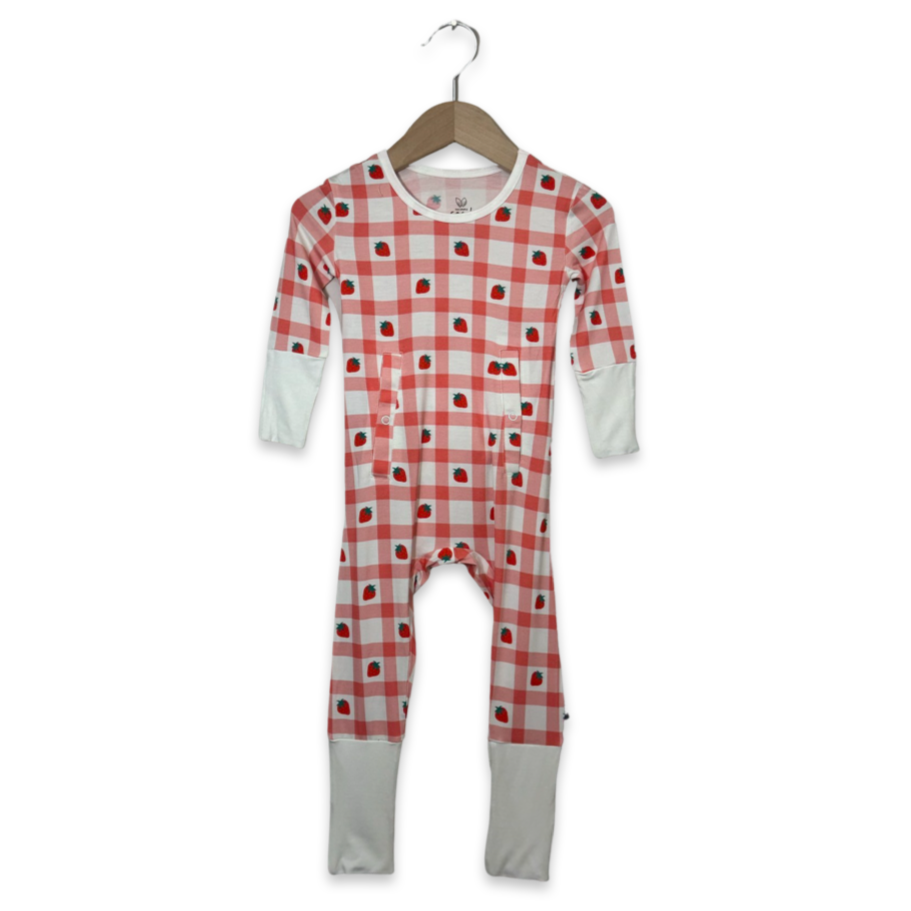Strawberry Shortcake Adaptive Tube Access with snaps Kid's Day to Night Romper