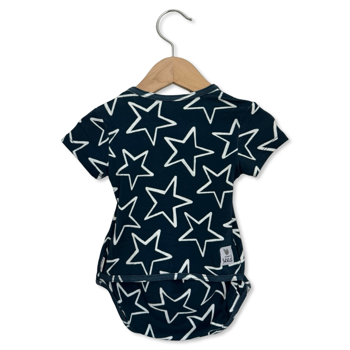 Star-Spangled Short Sleeve Snuggle Bug Bodysuit Luxe Edition | Cotton Bamboo Blend