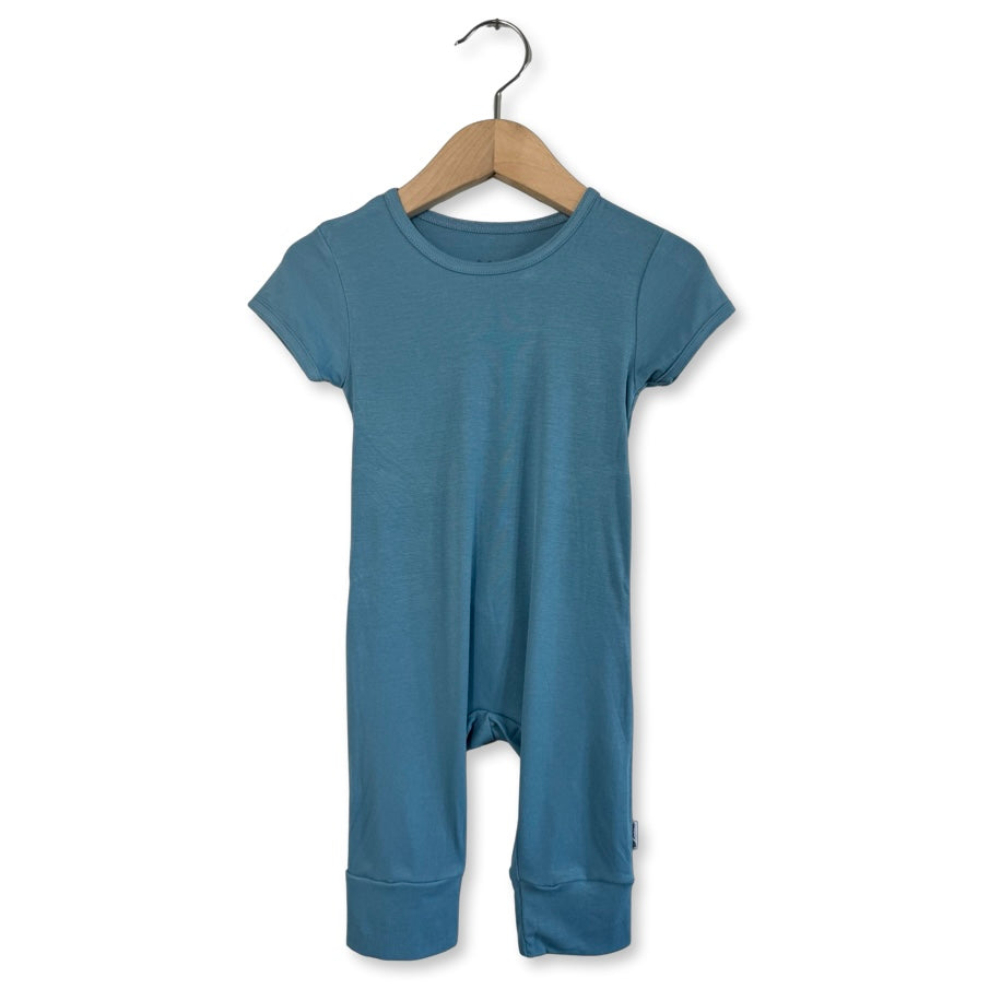 Blue Jay Mini Ribbed Big Kid Short Long Romper