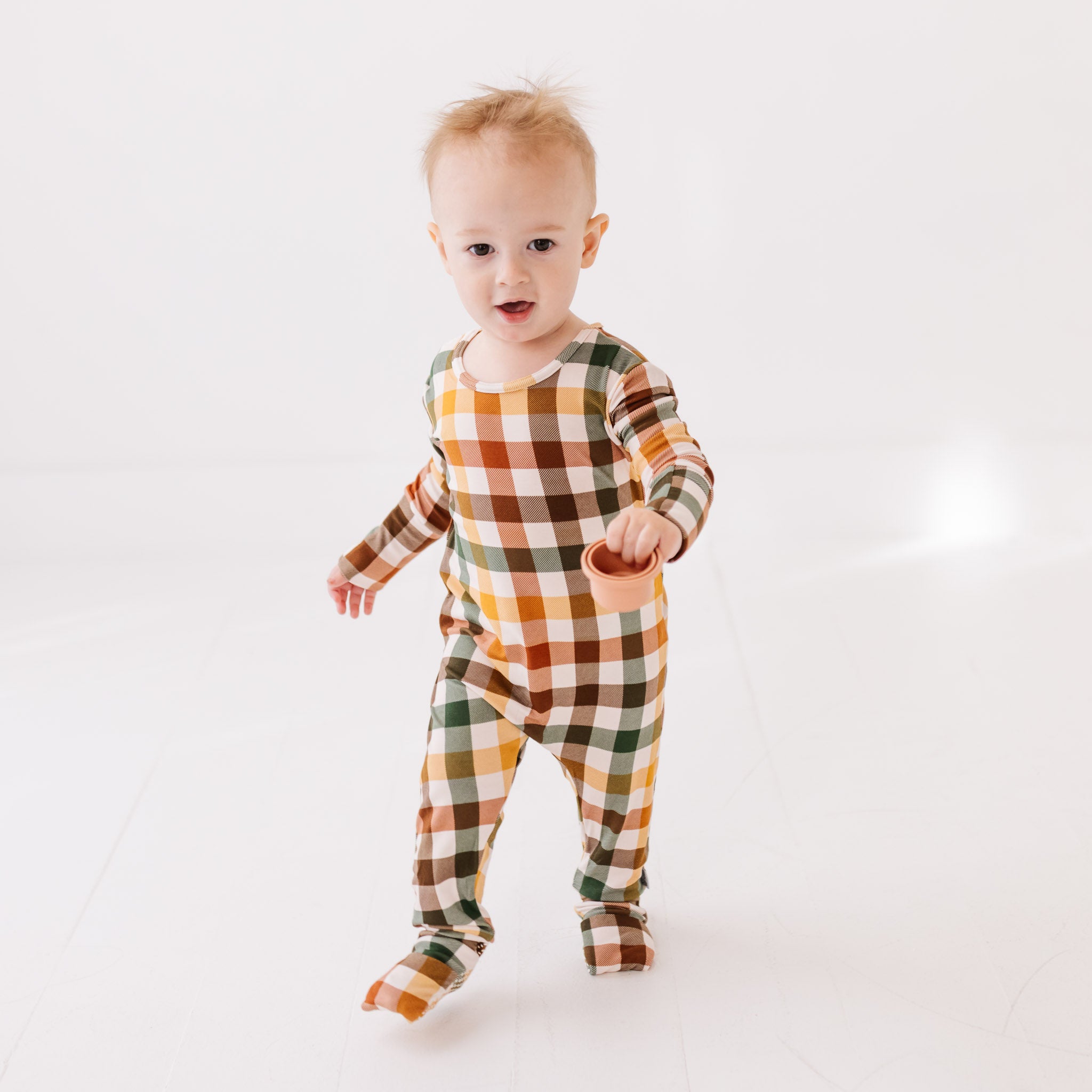 Autumn Plaid Day to Night Romper