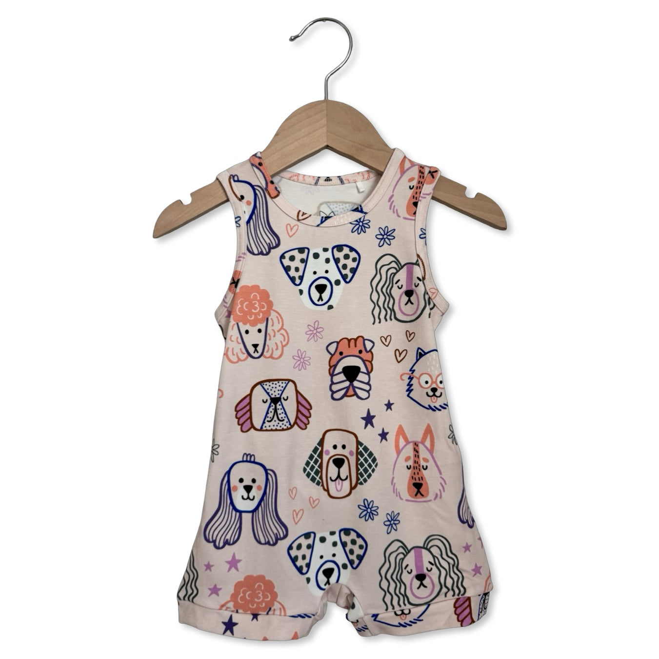 Puppy Parade Luxe Edition | Cotton Bamboo Blend Sleeveless Shorty Romper