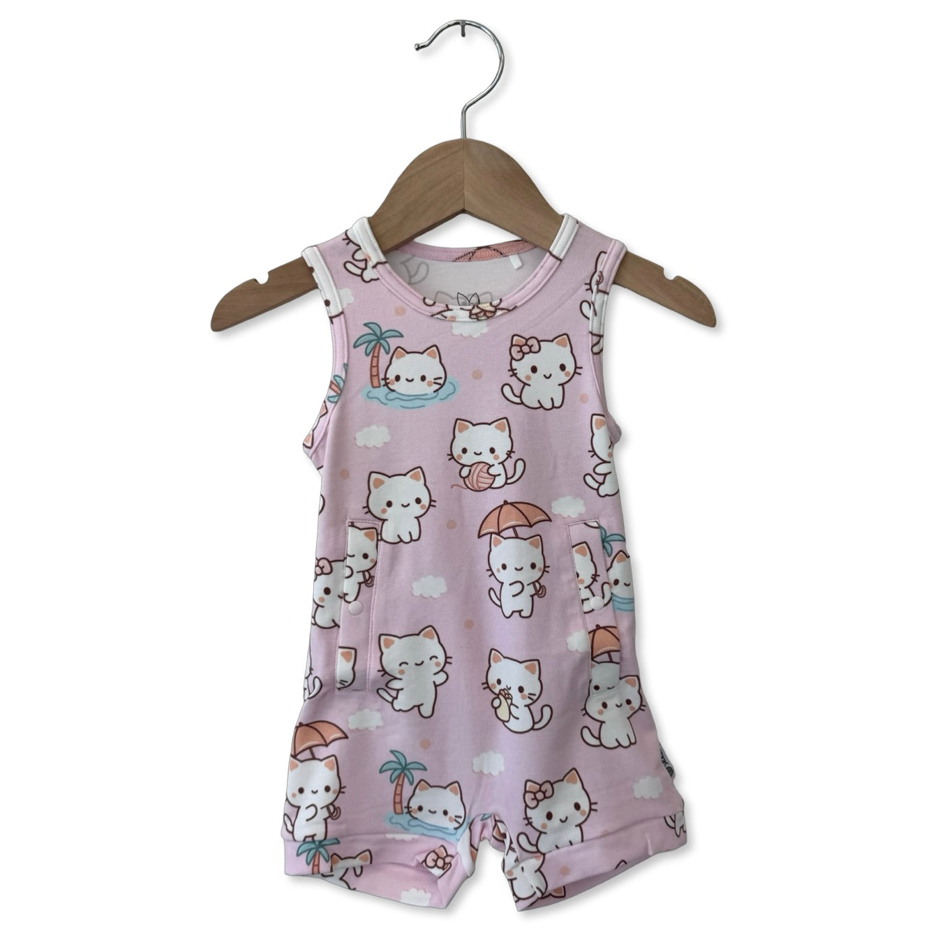 Kitty Daydream Adaptive Tube Access Sleeveless Shorty Romper