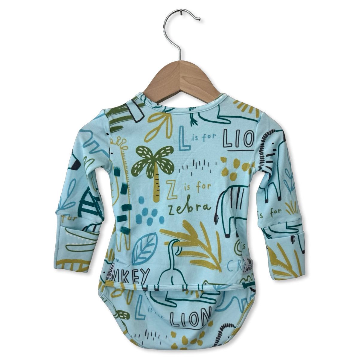 A to Zebra Long Sleeve Snuggle Bug Bodysuit