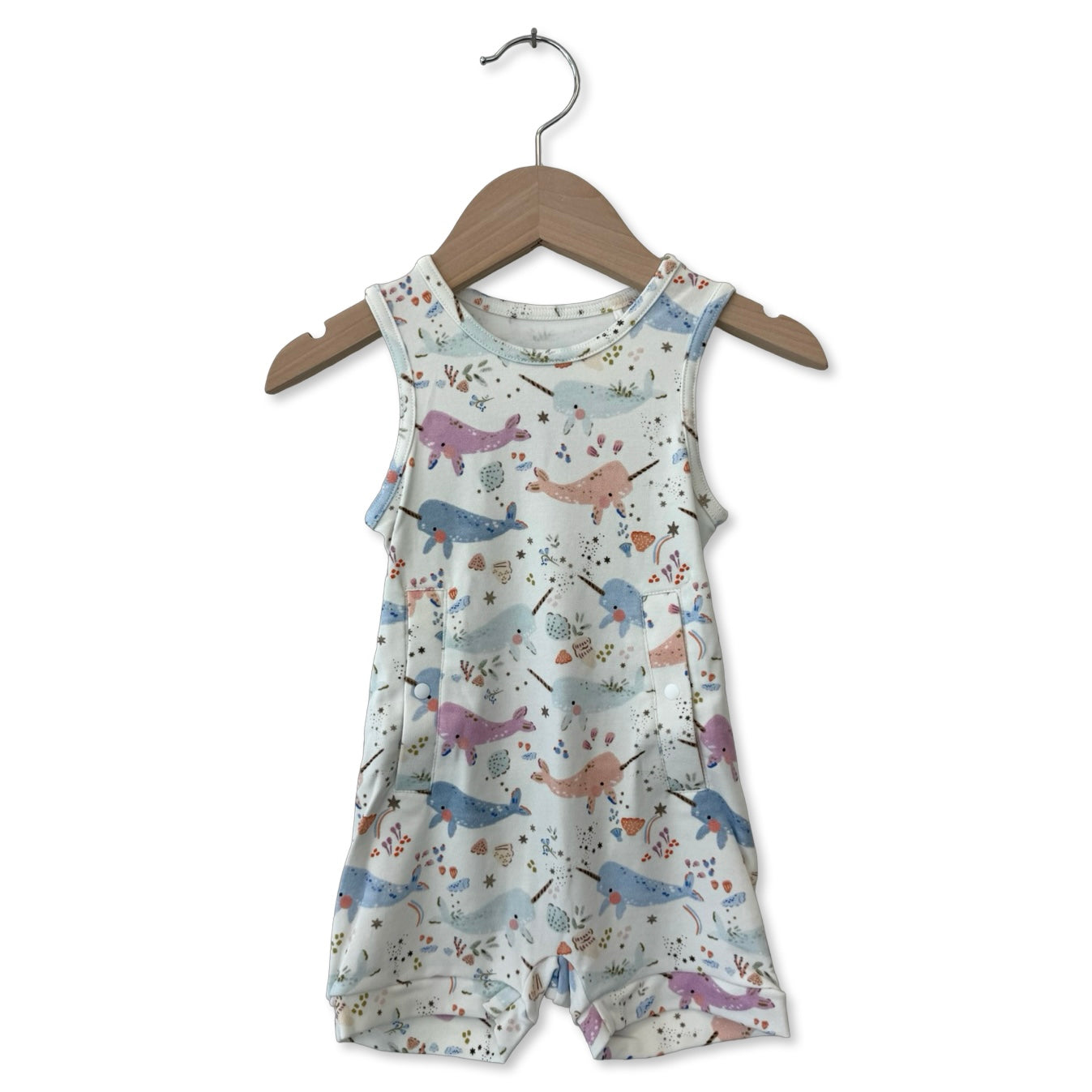 Sea Dreams Adaptive Tube Access Sleeveless Shorty Romper