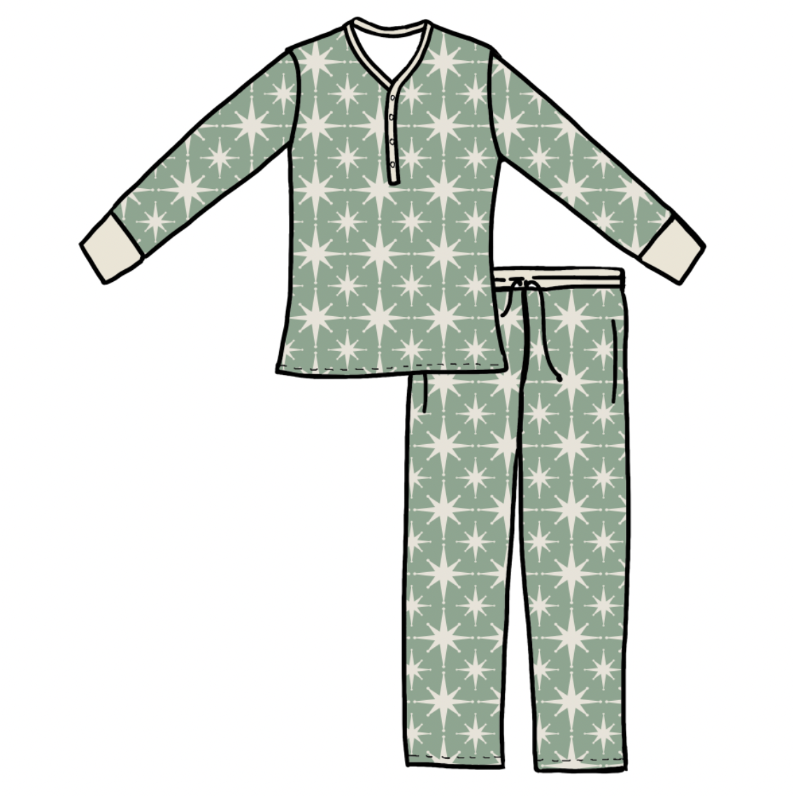 Merry & Bright Women's Long Sleeve Two Piece Set