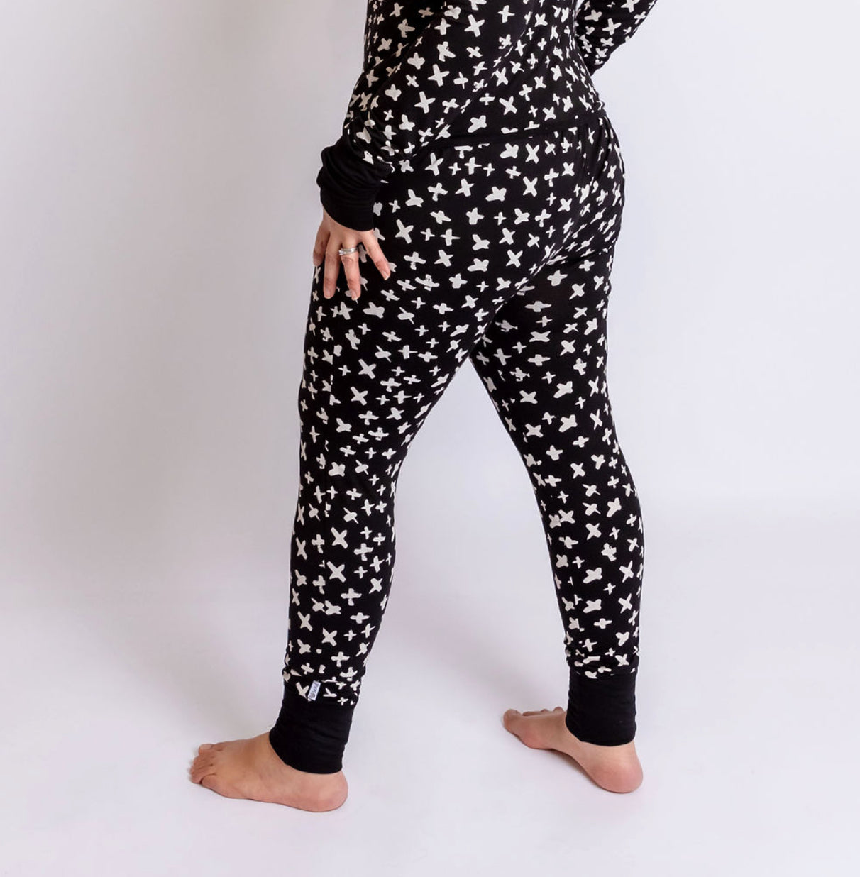X Marks the Spot Black At Your Leisure Snap Down Adult Romper- 3X-5X