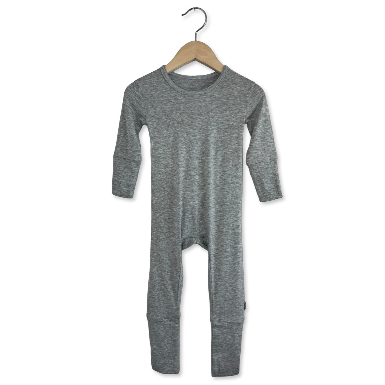 Glacier Grey Mini Ribbed Kid's Day to Night Romper