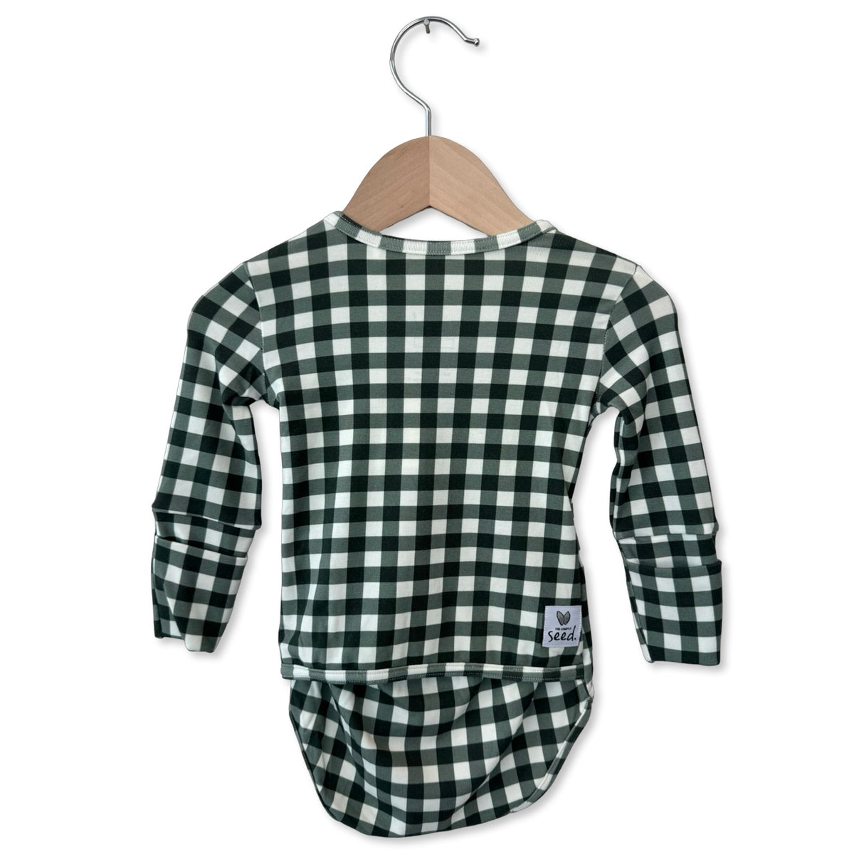 Mistletoe Gingham Snuggle Bug Long Sleeve Bodysuit