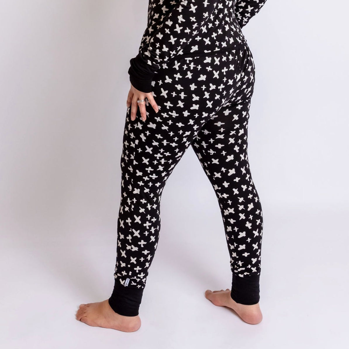 X Marks the Spot Black At Your Leisure Snap Down Adult Romper